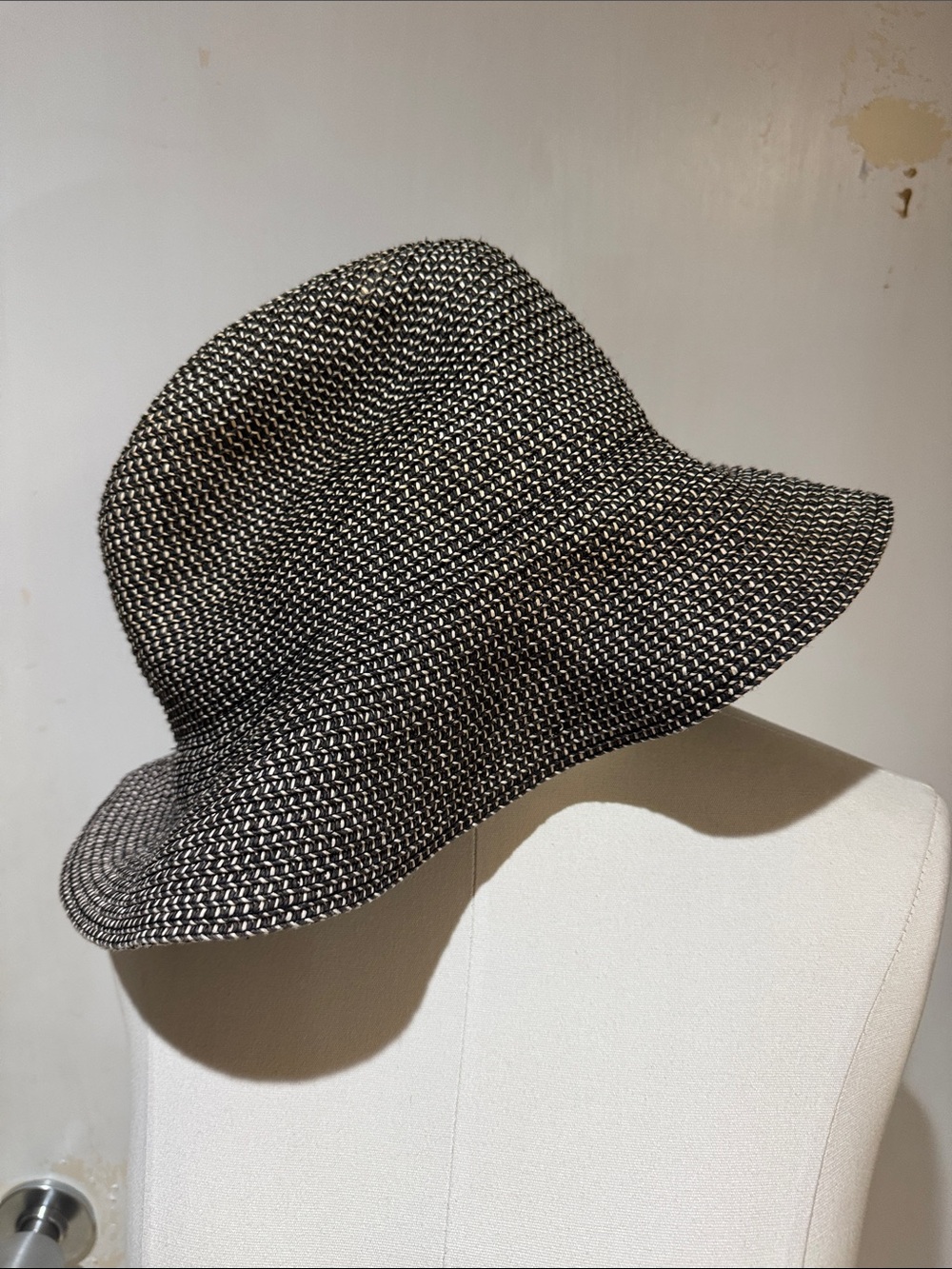 Sonoma Black and White Woven Bucket Hat
